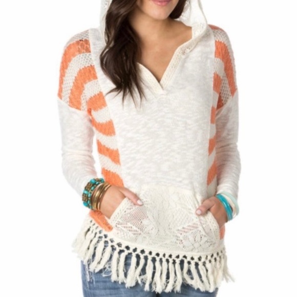 Miss Me Sweaters - 💖 Miss Me Cotton-Blend Fringed Knit Hoodie